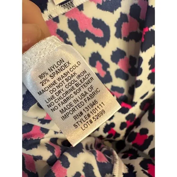 JUDE CONNALLY Megan Tunic Dress Catalina Large Leopard in Navy & Pink Size Small - Picture 10 of 10